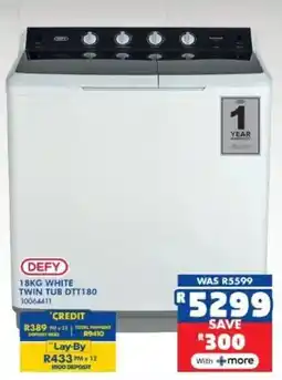 Russells Defy white twin tub offer