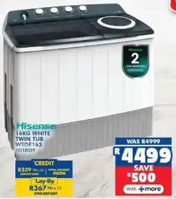 Russells Hisense white twin tub offer
