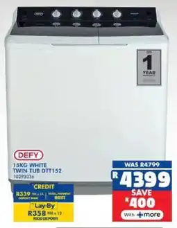 Russells Defy white twin tub offer