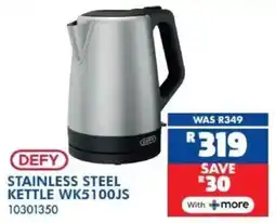 Russells Defy stainless steel kettle offer