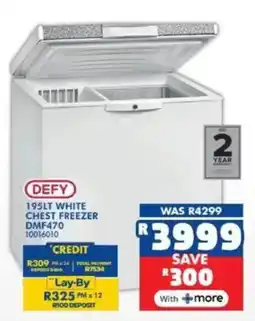 Russells Defy white chest freezer offer