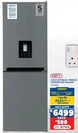 Russells Defy metallic fridge freezer offer