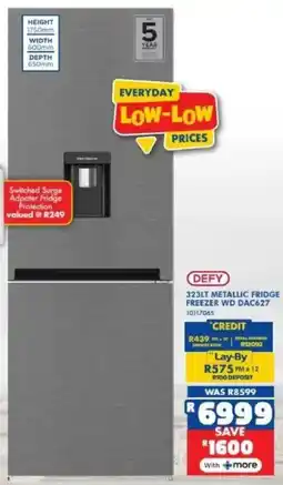 Russells Defy metallic fridge freezer offer
