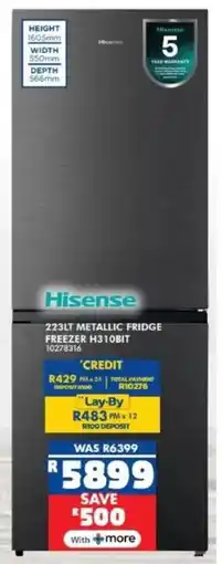 Russells Hisense metallic fridge freezer offer
