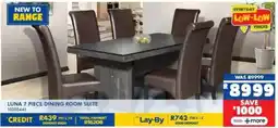 Russells Luna dining room suite offer