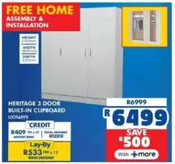 Russells Heritage 3 door built-in cupboard offer