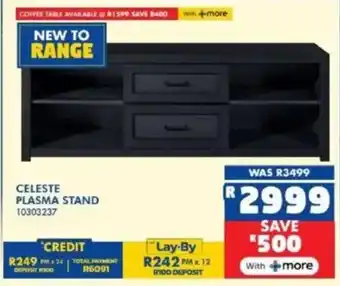 Russells Celeste plasma stand offer