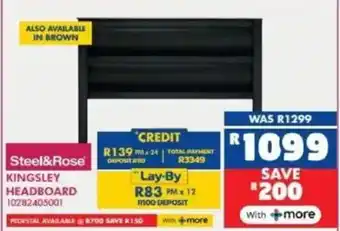 Russells Steel&Rose kingsley headboard offer