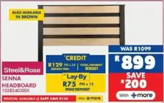 Russells Steel&Rose senna headboard offer