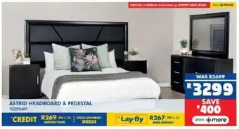 Russells Astrid headboard & pedestal offer