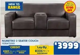 Russells Numetro 2 seater couch offer