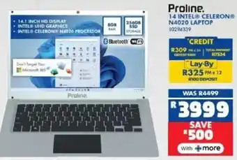 Russells Proline 14 intel celeron n4020 laptop offer