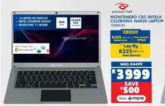 Russells Packard bell montenero c82 intel celeron n4020 laptop offer