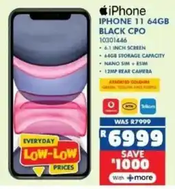 Russells iPhone 11 64gb black cpo offer