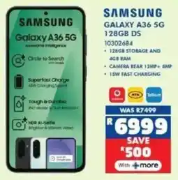 Russells SAMSUNG Galaxy A36 5G 128GB DS offer
