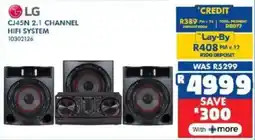 Russells LG 2.1 channel hifi system offer