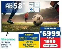 Russells Hisense 58" UHD Smart TV offer
