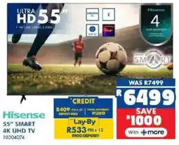 Russells Hisense 55" Smart 4K UHD TV offer