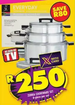 Shoprite Zebra cookware set offer