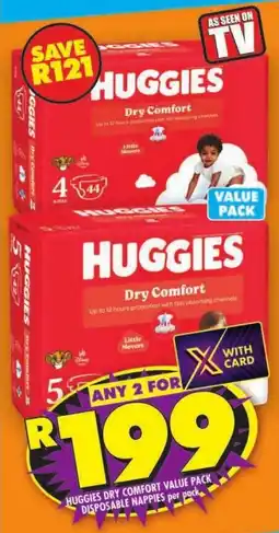 Shoprite Huggies dry comfort value pack disposable nappies offer