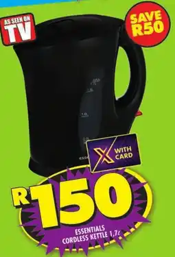 Shoprite Essentials cordless kettle offer
