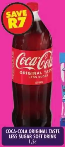 Shoprite Coca-cola original taste less sugar soft drink offer