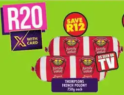 Shoprite Thompsons french polony offer