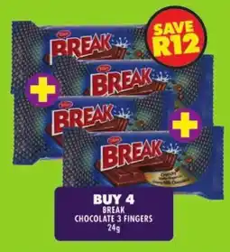 Shoprite Break chocolate 3 fingers offer