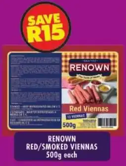 Shoprite Renown red/ smoked viennas offer