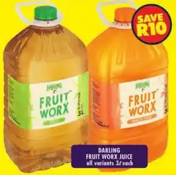 Shoprite Darling fruit worx juice offer