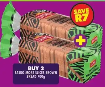 Shoprite Sasko more slices brown bread offer