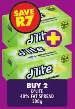 Shoprite D'lite 40% fat spread offer