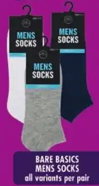 Shoprite Bare basics mens socks offer