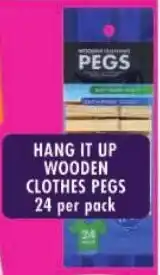 Shoprite Hang it up wooden clothes pegs offer