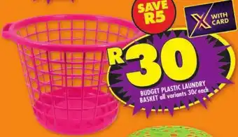 Shoprite Budget plastic laundry basket offer