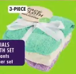 Shoprite Essentials face cloth set offer