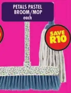 Shoprite Petals pastel broom/ mop offer