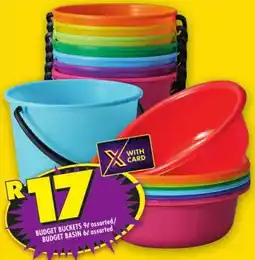 Shoprite Budget buckets/ budget basin offer