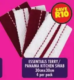 Shoprite Essentials terry/ panama kitchen swab offer