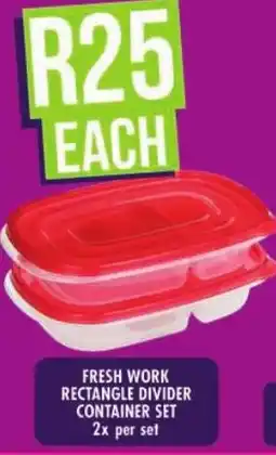 Shoprite Fresh work rectangle divider container set offer