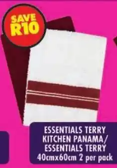 Shoprite Essentials terry kitchen panama/ essentials terry offer