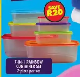 Shoprite 7-in-1 rainbow container set offer
