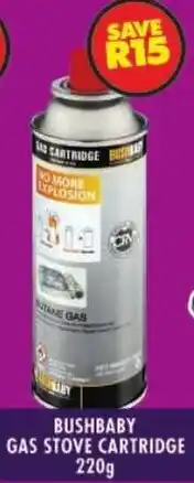 Shoprite Bushbaby gas stove cartridge offer
