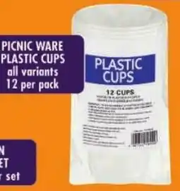 Shoprite Picnic ware plastic cups offer