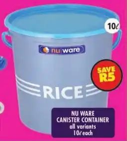 Shoprite Nu ware canister container offer