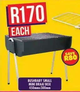 Shoprite Bushbaby small mini braai box offer