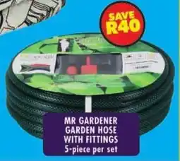 Shoprite Mr gardener garden hose with fittings offer