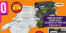 Shoprite Home discovery round glass casserole set with lid offer