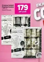 Game 6 Luxury Confettl Popping Crackers-Per Pack offer