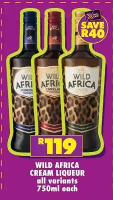 Shoprite Wild Africa Cream Liqueur offer